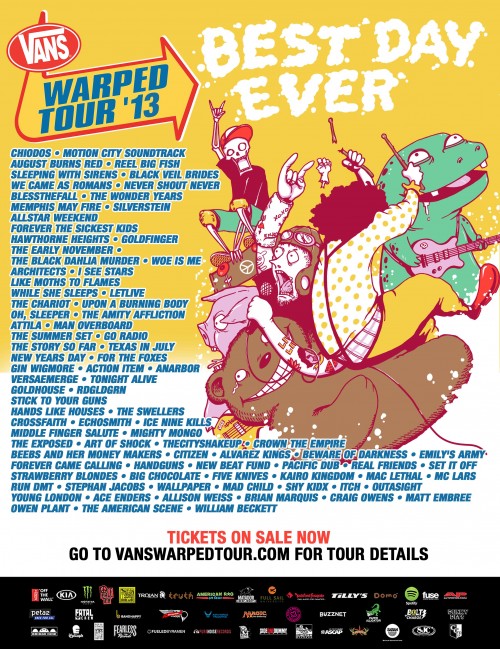 Warped Tour 2013 Tour Poster