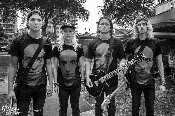 Tonight Alive repping some AE FACE T's, I told the band I would never use their image to sell my shirts, so don't buy it because they are wearing it- but I am stoked they support me 